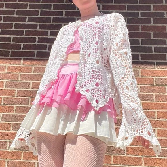 SOLD Crochet fairycore cardigan - Picture 7 of 15